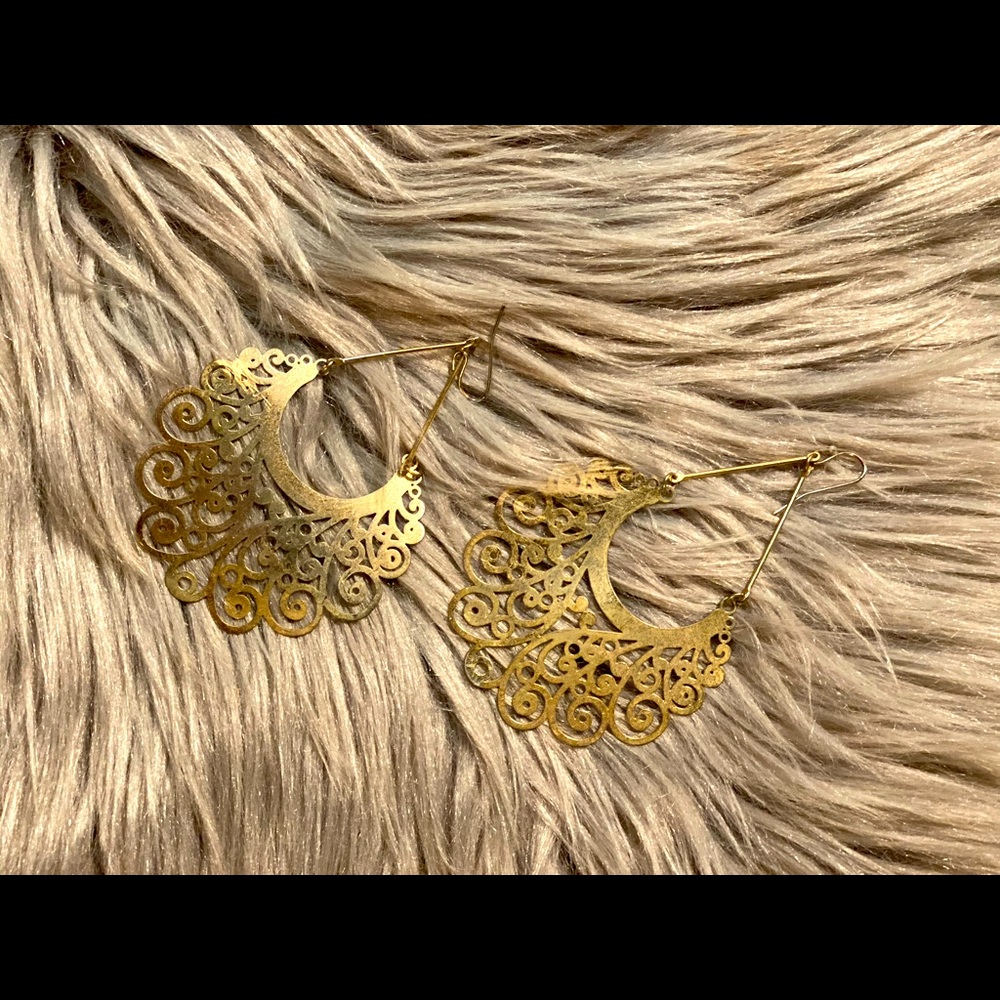 Gold colored earrings